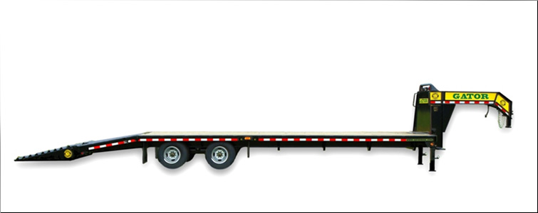 Gooseneck Flat Bed Equipment Trailer | 20 Foot + 5 Foot Flat Bed Gooseneck Equipment Trailer For Sale   Cumberland County, Tennessee